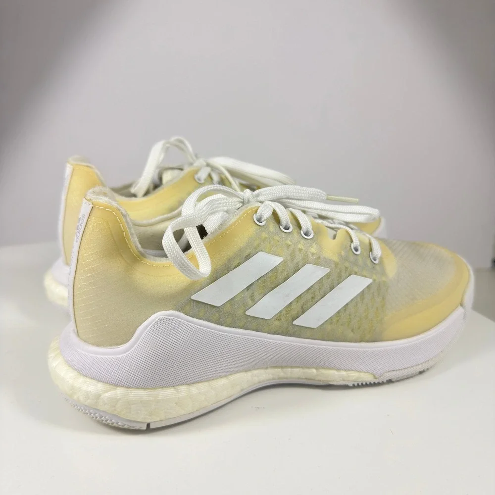 Adidas Crazyflight Volleyball Shoes Womens Size 5 Yellow White Boost EF2678